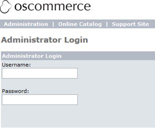 4. Sign in to your osCommerce site as an administrator.